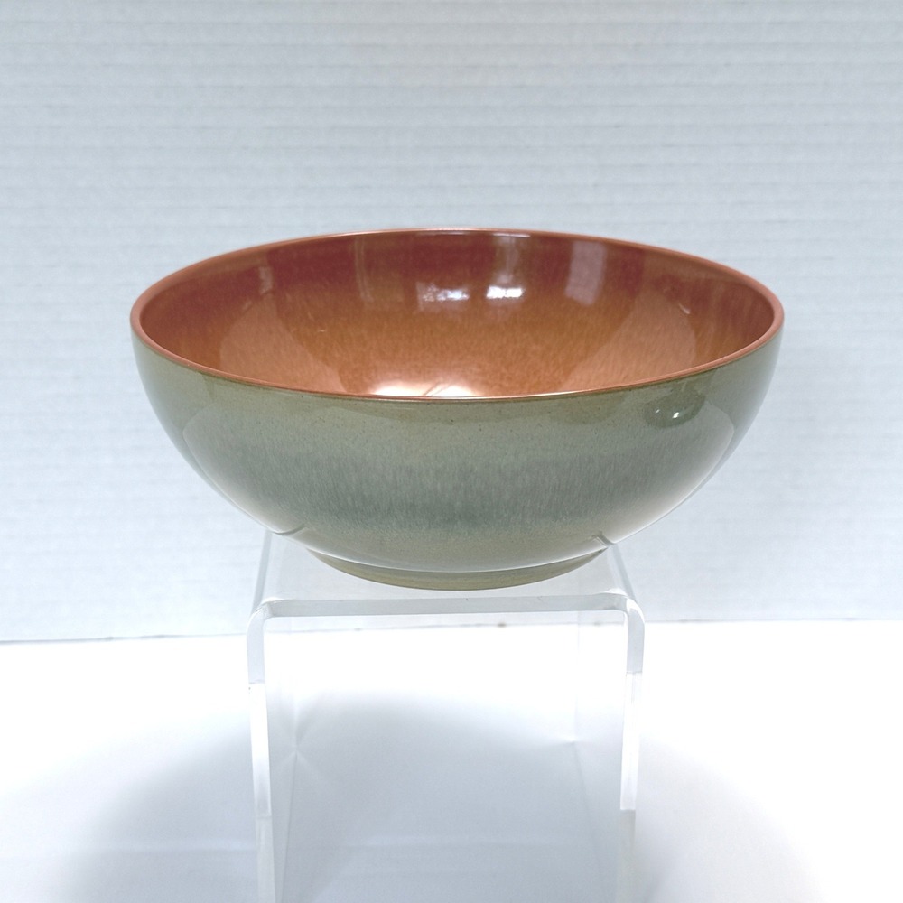 Denby DUETS Stoneware Sage Green and Paprika Cereal Bowl 6.5 Inch Diameter